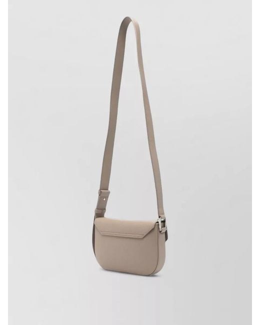 Emporio Armani White Leather Crossbody Bag Adjustable Strap