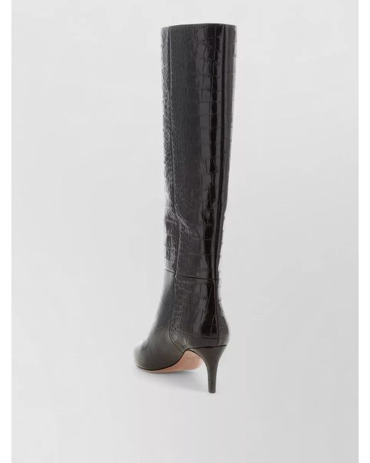 Paris Texas White Leather Knee-High Stiletto Boots