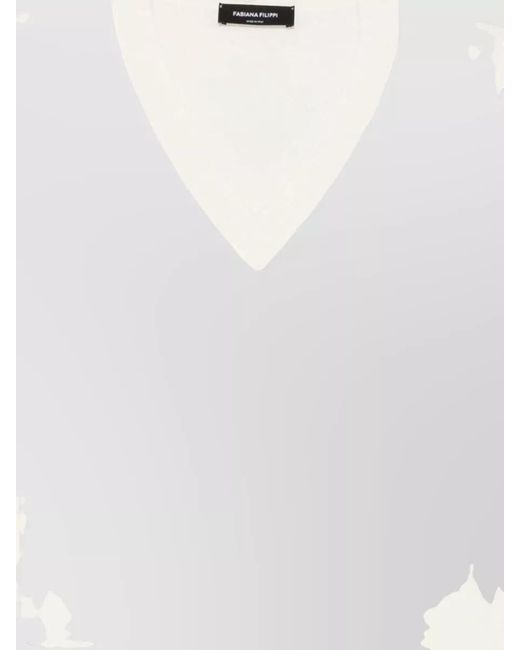 Fabiana Filippi White Cashmere Crewneck Sweatshirt