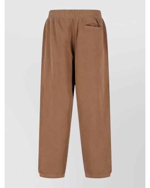 Entire studios Brown Straight Pants Back Pocket Ribbed Cuffs for men