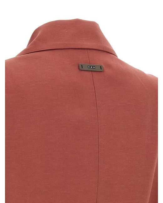 Peserico Red Linen Viscose Vest
