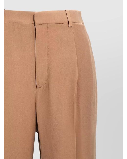 Saint Laurent Multicolor Silk High-Rise Straight-Leg Tailored Trousers