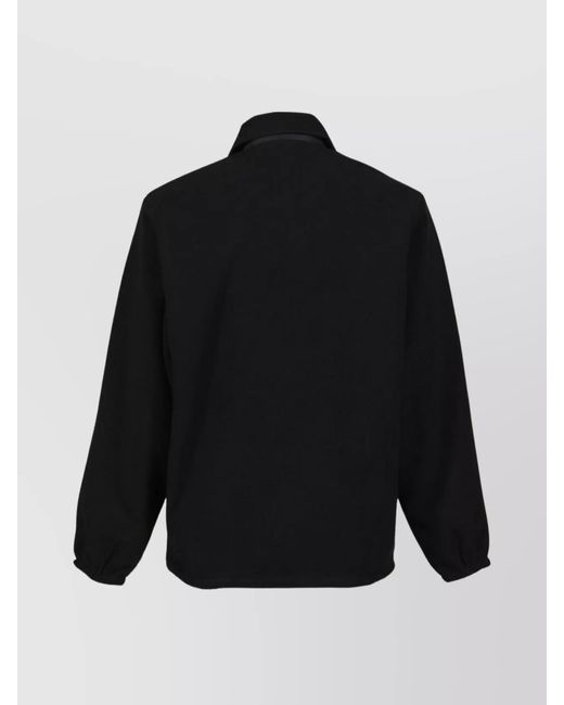 GR10K Black Polyester Fleece Jacket for men