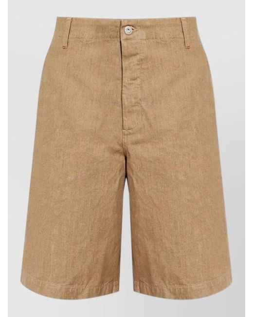 Jacquemus Natural Cotton Bermuda Shorts for men