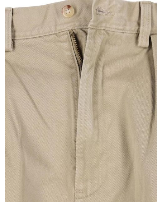 Polo Ralph Lauren Natural Straight Tailored Trousers With Back And Buttoned Pockets for men