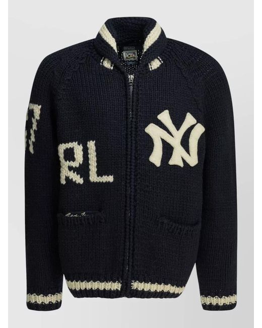Polo Ralph Lauren Blue X New Yokr Yankees Zip-Up Cardigan for men