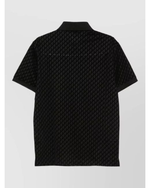 Emporio Armani Black Logo Motif Polo Shirt Short Sleeves for men