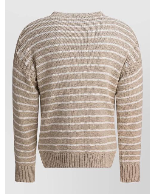 Alex Mill Gray Harbor Striped Crew Neck Knit Sweater for men