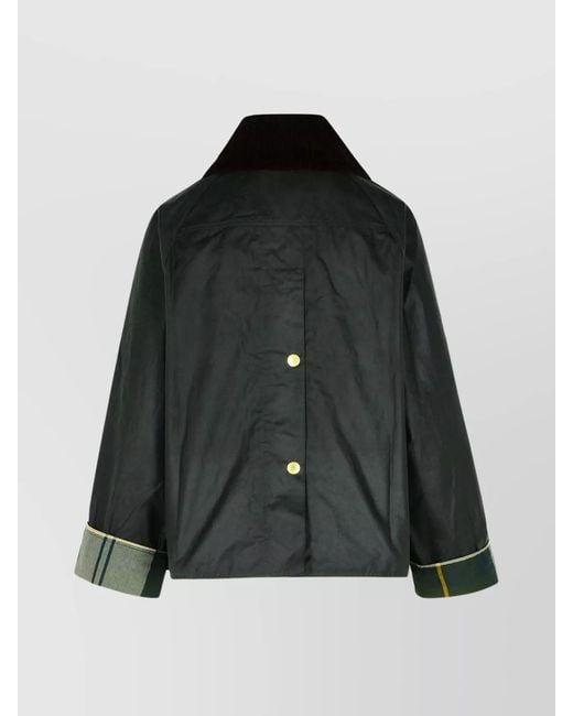 Barbour Black 'Catton' Waxed Cotton Jacket