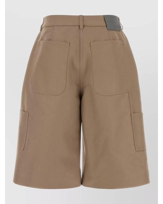 Balenciaga Natural Cotton Bermuda Shorts