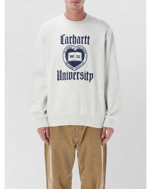 Carhartt Gray Heavyweight Jersey Crewneck Long Sleeve Sweatshirt for men