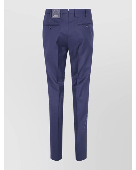 Incotex Blue Regular Chino Trousers Tailored Design for men