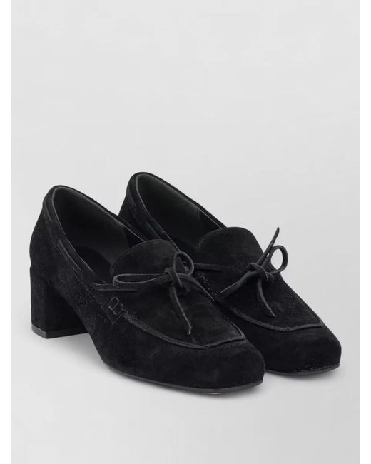 Aeyde Black Suede Leather Loafers