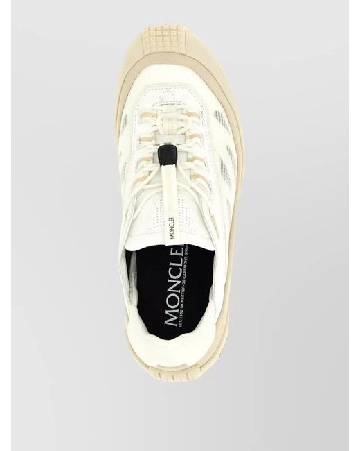 Moncler Natural Trailgrip Lp Sneakers Mesh Panels Pull Tab