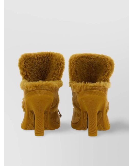 Burberry Natural Suede Highland 90 Mules