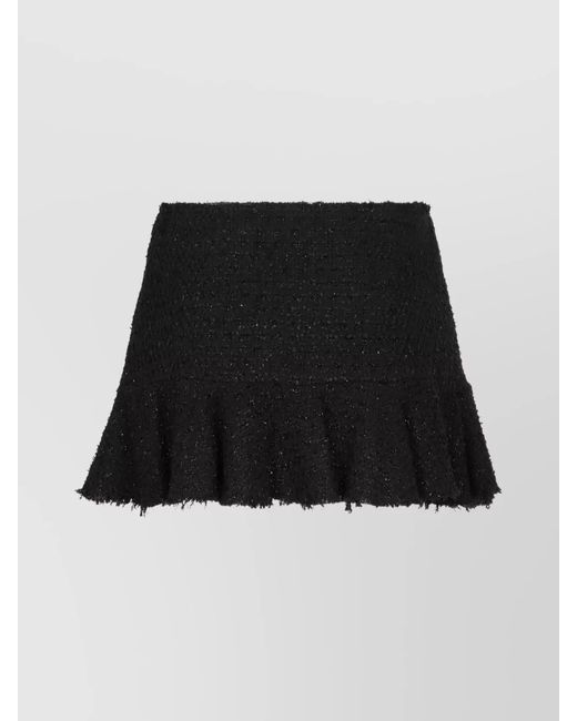 Blumarine Black Bouclé Knit A-Line Skirt