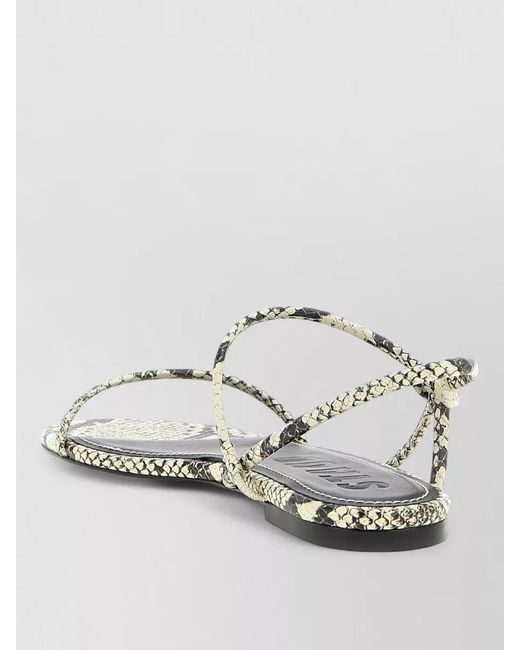 Staud White Leather Laurel Sandals