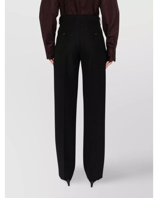 Totême Black Pleated Tailored Trousers