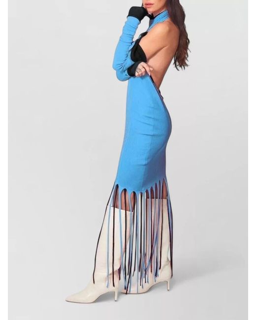 Bottega Veneta Blue Silk Midi Dress