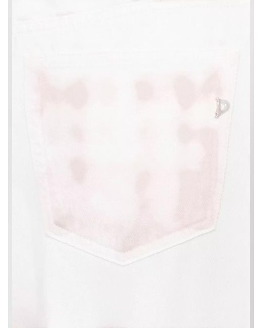 Dondup Pink Cotton Straight-Leg Jeans