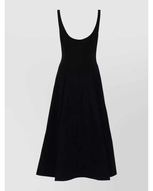 Staud Blue Cotton Midi Dress