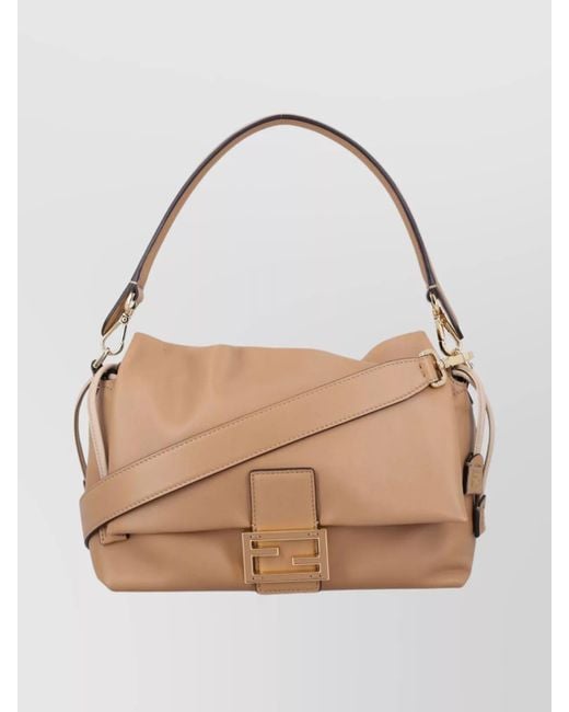 Fendi Natural Medium Shoulder Bag Top Handle