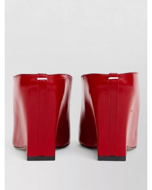 Maison Margiela Red Leather Mules