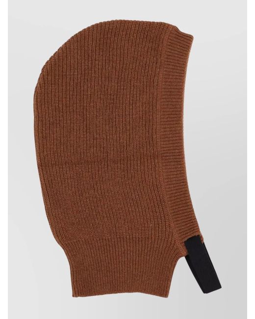 Margaret Howell Brown Wool Knit Balaclava