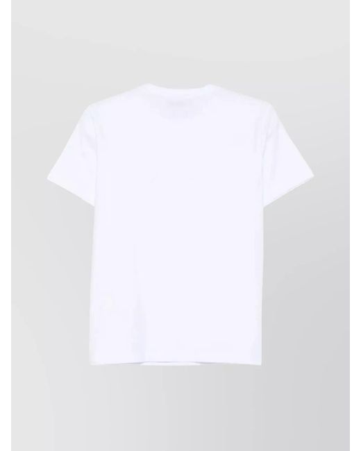 MSGM White Cotton Regular-Fit T-Shirt