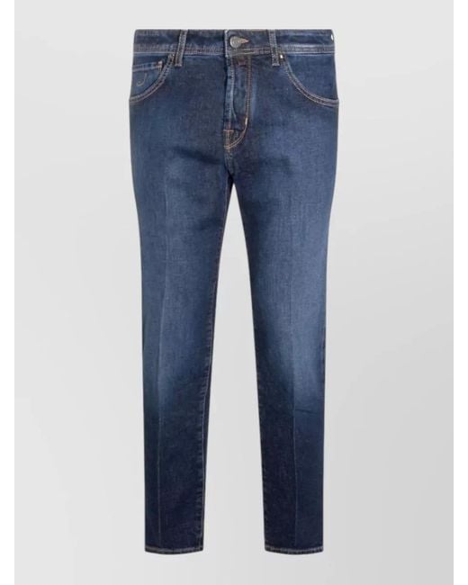 Jacob Cohen Blue Slim Fit Mid Rise Denim Jeans for men