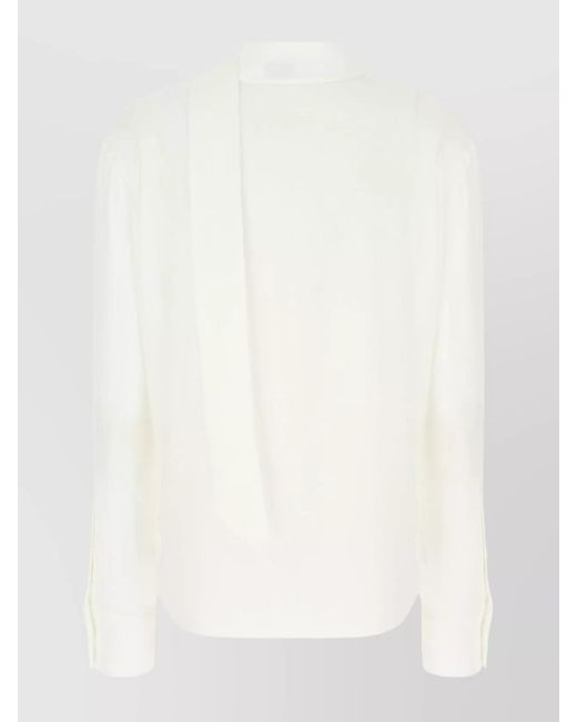 McQueen White Silk Blouse