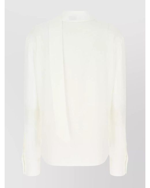 McQueen White Silk Blouse