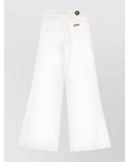 Versace Jeans Couture White Wide-Leg Jeans