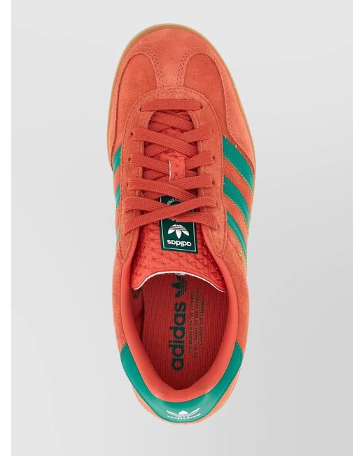 Adidas Originals Red Leather Gazelle Indoor Low-Top Sneakers
