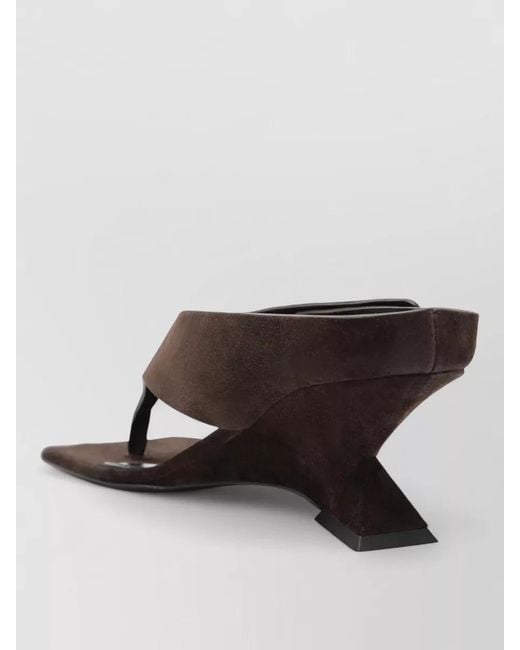The Attico Multicolor Suede Sandals Open Toe Sculpted Heel
