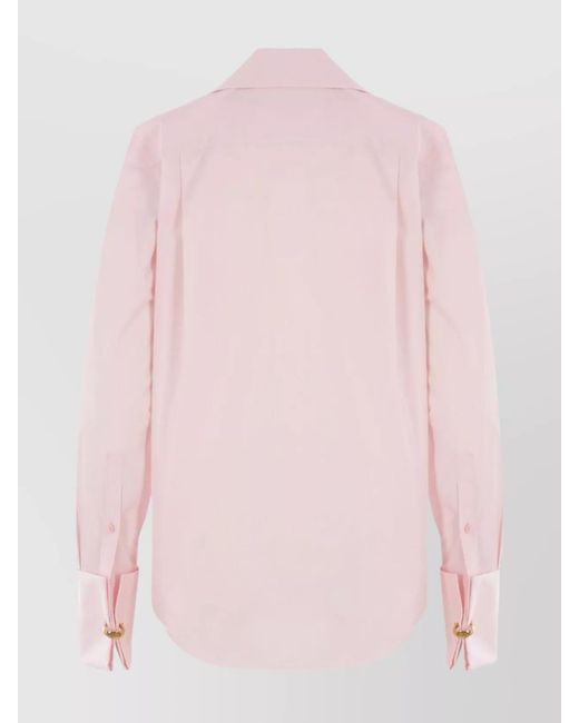 Loewe Pink Cotton Draped Shirt