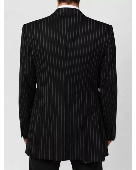 Dolce & Gabbana Black Striped Two Button Suit Jacket Blazer for men