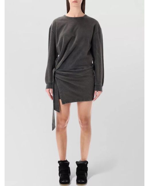 Isabel Marant Black Marant Étoile Zae Cotton Mini Sweatshirt Dress