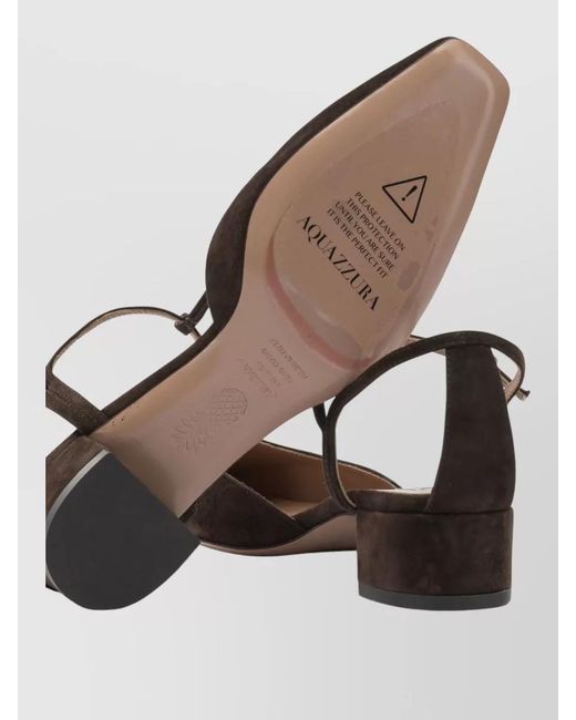 Aquazzura Multicolor Sorbonne 35 Mm Suede T Bar Pumps