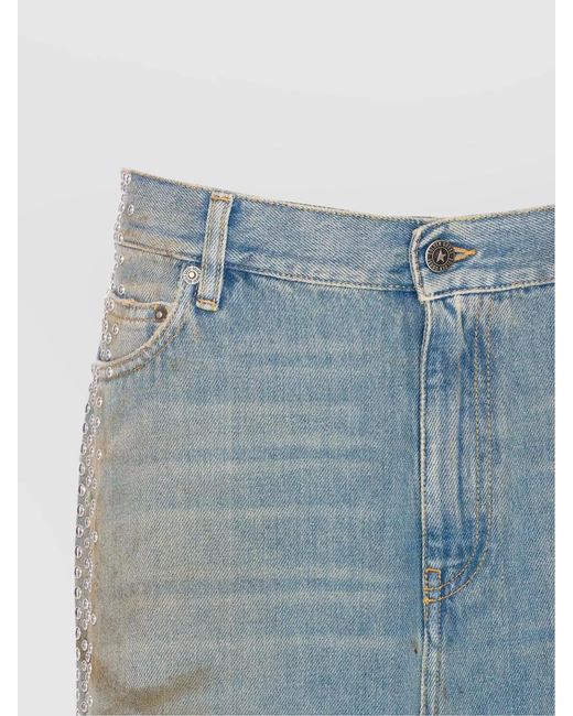 Golden Goose Deluxe Brand Blue Denim Studded Boyfriend Jeans