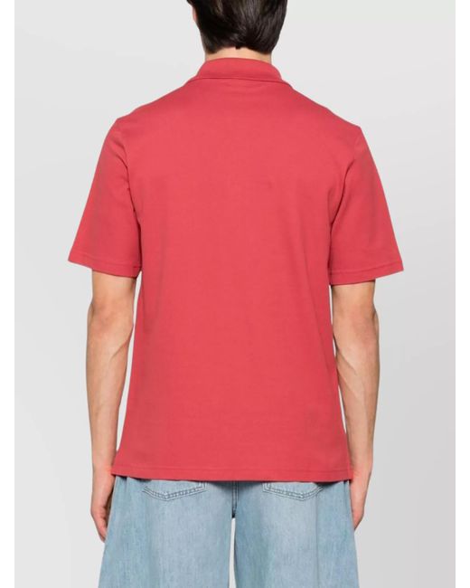 Lanvin Pink Cotton Piqué Polo Shirt for men