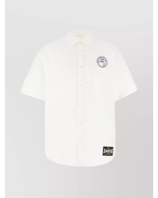 Ambush White Cotton Poplin Shirt for men
