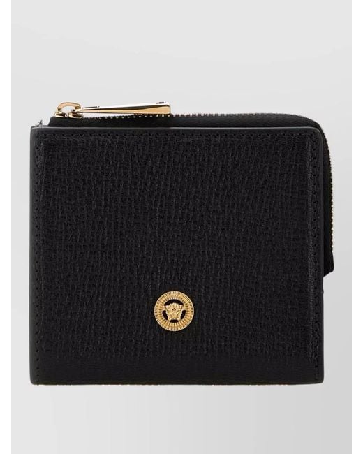 Versace Black Leather Wallet for men