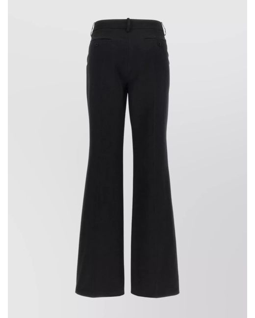 Magda Butrym Black Silk Flared Trousers