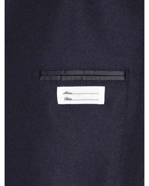 Tagliatore Blue Wool Cashmere Blazer for men