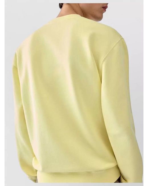 Jacquemus Yellow Gros Grain Crew Neck Long Sleeve Sweatshirt for men