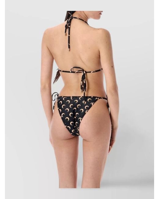 MARINE SERRE Natural Moon Bikini Halter Neck