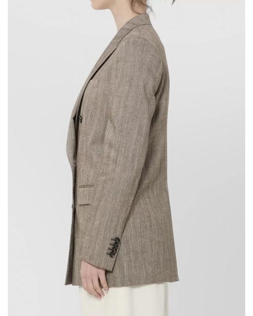 Tagliatore Gray Double Breasted Jacket Relaxed Cut