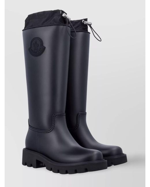 Moncler Blue Pvc Ankle Rain Boots