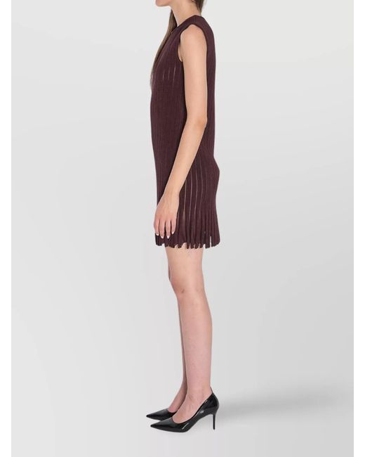 Alaïa Multicolor Striped Sleeveless Mini Dress